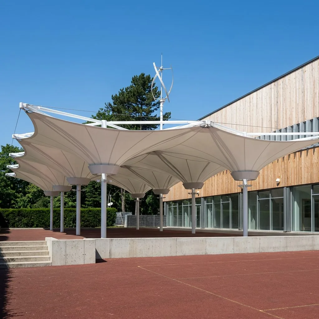 PVC coated polyester membrane close-up, Ekra Decor